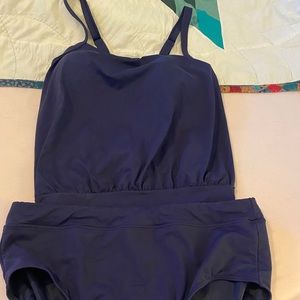 Lands’ End Blouson Tankini and High Waist Bikini